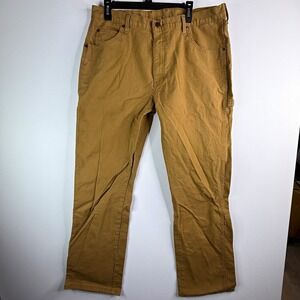 Dickies Men's Brown Canvas Cotton Utility Work Pants Size 36